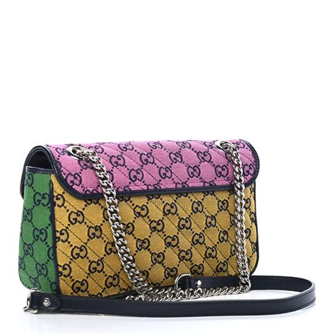 gucci gg marmont multicolor small shoulder bag|authentic gucci marmont small bag.